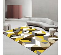 RUGMRZ Descente De Lit Tapis D' Éveil Bébé Entree 60x110CM Exterieur Balcon Jaune rectangulaire Multicolore pour Salon d'Ext¨¦Rieur