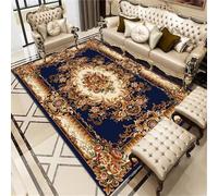 RUGMRZ Descente De Lit Tapis Jeu Enfant Petit 70x140CM Home créateur Bleu Floral rétro décoration Chambre ado