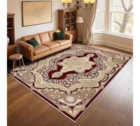 RUGMRZ Divan Salon Tapis Non Slip 90x150cm Rouge, Fleurs rétro pour l'étude du Salon