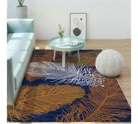 RUGMRZ Grand Salon 180X280Cm Moquette Exterieur Bleu Decoration Maison De Chambre Modernemotif Plumes Différentes Tailles