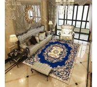 RUGMRZ Grand Tapis Chambre 300X400Cm Priere Enfant Bleu Ensemble Salon Complet Decoration Bebe Fille Paillasson Entreecanapé De À Règles Géométriques Style Vintage