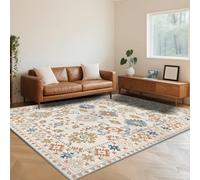 RUGMRZ Grand Tapis de Salon Lavable 180X280cm,Antidérapant,Extra Plat Imprimés Géométriques Beigepour Balcon,Chambre Ado,Cuisine