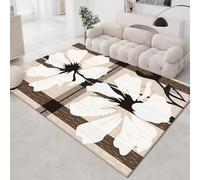 RUGMRZ Home Tapis Créateur Décoration Lavable Antidérapante Abstraite Géométrique Moderne Et Minimaliste Chambre Ado Noir pour Salon Deco Fille Petit Tapis80X160Cm