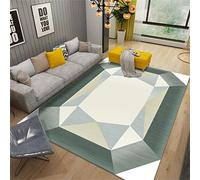 RUGMRZ Le Tapis du Salon Ado Garcon Géométrique Vert Facile À Nettoyer Style Art Déco Moderne D Eveil 50 x 80 cm