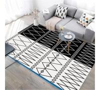 RUGMRZ Moquette Acoustique Décoration Géométrique De Canapé Salon Blanc Noir Deco Chambre Fille Tapis en Solde Carré 140X200CM