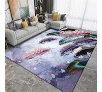 RUGMRZ Moquette Deco Chambre Bébé Fille Abstrait Géométrique Lavable Antidérapant Élégant Salon Tapis D'Eveil Bebe La Couleur Violette Jardin Extérieur Accessoires Et Dã©Corations 300X400CM