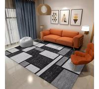 RUGMRZ Moquette Décoration Lavable Antidérapante Abstraite Géométrique Moderne Et Minimaliste Petit Tapis Noir Home Créateur Decoration Chambre Ado Intérieur Entrée170X240Cm