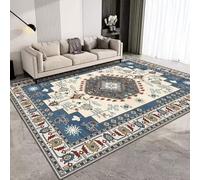 RUGMRZ Moquette Interieur Décoration Lavable Antidérapante Abstraite Géométrique Moderne Et Minimaliste Tapis De Salon Pas Cher Bleu Grande Taille Couloir One Piece300X400Cm