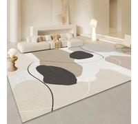 RUGMRZ Moquette Intérieure Décoration Lavable Antidérapante Abstraite Géométrique Moderne Et Minimaliste Tapis Eveil Bebe Noir Deco Chambre Bébé Fille Déco Chemin Couloir50X80Cm