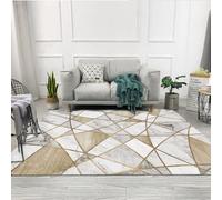 RUGMRZ Petit Tapis Chambre Décoration Lavable Antidérapante Abstraite Géométrique Moderne Et Minimaliste Decoration Maison Interieur Gris Home Créateur Meuble Enfant Objet Deco Chambre140X200Cm