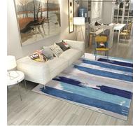 RUGMRZ Petit Tapis Paillasson Interieur d Exterieur terrasse 60x90CM Sol Enfant Bleu rectangulaire Moderne de Couleur Grise