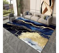 RUGMRZ Room Decoration Décoration Lavable Antidérapante Abstraite Géométrique Moderne Et Minimaliste Tapis De Couloir Bleu Chambre Ado Fille Pas Cher Protection Sol Canape Salon Tapis170X240Cm