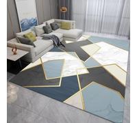 RUGMRZ Room Decoration Décoration Lavable Antidérapante Abstraite Géométrique Moderne Et Minimaliste Moquette Interieur Gris Grand Tapis Chambre Salon Pas Cher Ado Fille140X200Cm
