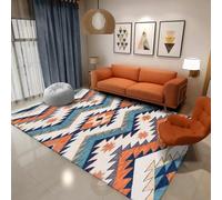 RUGMRZ Tapis Activité Bebe Abstrait Géométrique Lavable Antidérapant Élégant Chambre Salon Meuble Decoration Multicolore Enfant Lave Linge Anti Vibration 80X140CM