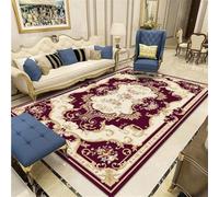 RUGMRZ Tapis Ado Chambre Garcon Adolescent Fin Entree Interieur 140x200CM antidérapant et Non déformé Rouge Floral rétro de d'enfants
