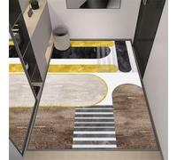 RUGMRZ Tapis Adolescent Paillassons pour Entrée Descente de lit 170x240CM Rectangle Jaune. résistant à l'usure Gris-Brun. Deco Salon Cuisine