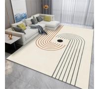 RUGMRZ Tapis Brosse Art Abstrait Lavable Antidérapant Anti Vibration Multicolore D Entree Cuisine 100X100CM