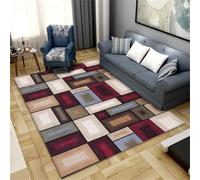RUGMRZ Tapis Chambre Ado D Entrée XXL Anti dérapant 180x250CM et moquettes Rouge rectangulaire Moderne de Couleur Bleue Moquette Salon