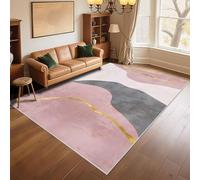 RUGMRZ Tapis Chambre Ado Fille Non Slip 180x250cm Rose, Design Moderne et Minimaliste pour Le Salon Chambre Adulte