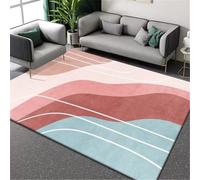RUGMRZ Tapis. Chambre Anti Poussiere Rose Bleu 130x190cm, Anti Fatigue Design Minimaliste Moderne pour Le Salon Chambre Fille