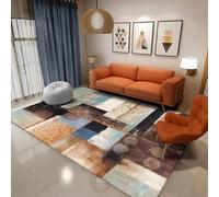 RUGMRZ Tapis Chambre Doux Décoration Lavable Antidérapante Abstraite Géométrique Moderne Et Minimaliste Grand Entree Interieur Multicolore Decoration Enfant Fille Home Créateur Le du Salon en Machine