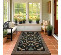 RUGMRZ Tapis Chambre Enfant Extra Plat 140x200cm,Noir,Modèle Papillon pour Chambre Enfant Fille,Interieur,Jardin