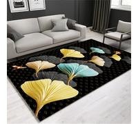 RUGMRZ Tapis Couloir 200X300Cm De Chambre Ado 27 Jaune Home Salon Feuillage Lit Minimaliste Anti Derapant Adulte