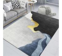 RUGMRZ Tapis Cuisson Barbecue Art Abstrait Antidérapant Lavable Noir Bleu Exterieur Terrasse Grande Taille Gris Cuisine Long Garcon Chambre 200X300CM