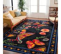 RUGMRZ Tapis D Eveil 50X80Cm Chambre Enfants 12 Multicolores Le du Salon Lavable Extérieur Gazon Bebe Garcon Vintage Papillon Décoration Maison À Coucher