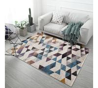 RUGMRZ Tapis D Eveil Bebe Fille Abstrait Géométrique Lavable Antidérapant Élégant Chambre Salon Carre Multicolore Decoration Ado Moderne De 100X160CM