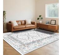 RUGMRZ Tapis de Chambre Poil Ras 120X180cm,Anti Poussiere Impressions Géométriques Bleu Clairpour Salon,Terrasse,Cuisine