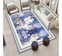 RUGMRZ Tapis De Jardin Exterieur 130X190Cm Meuble Chambre Enfant Bleu Deco Garçon Protection Sol Chien Grande Taillemotif Fleurs Motif d'art Classique Facile À Entretenir