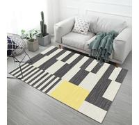 RUGMRZ Tapis De Noel Salon Abstrait Géométrique Lavable Antidérapant Élégant Chambre Ados Gris Jeux Enfant D Eveil 80X140CM