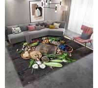 RUGMRZ Tapis De Salon 80X160Cm XXL 6 Brun Moderne Minimaliste Résistant Aux Saletés Carré Chevet Pas Chere Moquette