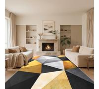 RUGMRZ Tapis de Salon Doux Gris Foncé 120x180cm,Géométrie Moderne Anti Poussiere,Extra pour Chambre,Salle A Manger,Couloir