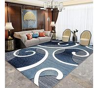RUGMRZ Tapis de Salon Moderne Blanc Bleu Gris Graphique Tapis Chambre Enfant Moquette Douce 180X250cm