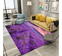 RUGMRZ Tapis De Sol Bureau 130X190Cm Gym Enfant Violet Cuisine Grand Exterieur D Eveilsalon Fille Chambre Motif Fleurs Chaudes