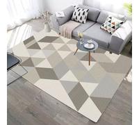 RUGMRZ Tapis De Sol Entree Interieur Décoration Lavable Antidérapante Abstraite Géométrique Moderne Et Minimaliste Salon Pas Cher Gris Chambre Adulte Garcon160X200Cm