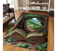 RUGMRZ Tapis Décoration Chambre Bébé Fille Salon Lavable Antidérapant Et Résistant Aux Taches Abstrait Moderne Enfant Vert Cheminee Decorative Cars 180X280CM