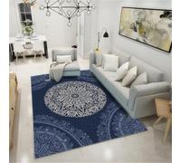 RUGMRZ Tapis D'Entrée Intérieur 80X160Cm DéCoration Chambre Bleu D'éVeil Et De Jeux Jeu Salon Modernecanapé À Règles Géométriques Style Vintage