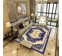 RUGMRZ Tapis Design 140X200Cm Epais Bleu D Entrée Chambre Bébé Descente De Lit Chambrecanapé Salon À Règles Géométriques Style Vintage