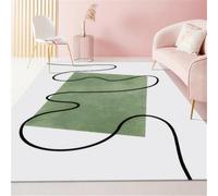 RUGMRZ Tapis Devant Cheminée Art Abstrait Antidérapant Lavable Sale Blanc Circuit Enfant Vert De Sol Bebe Moquette Couloir 50X80CM