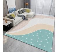 RUGMRZ Tapis D'Eveil Bebe Garcon Art Abstrait Lavable Antidérapant D Entrée Multicolore De Moderne Dentree Maison Interieur 100X100CM
