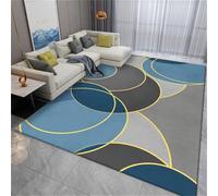 RUGMRZ Tapis Deveil Bébé Musical Putting Gris Bleu Rond Style Moderne Durable 160x230cm