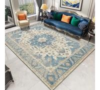 RUGMRZ Tapis D'Éveil pour Bébé Garcon Salon Lavable Antidérapant Et Résistant Aux Taches Moderne Élégant Deco Chambre Garçon Bleu Gris Sol Gamer Objet 100X100CM