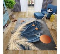 RUGMRZ Tapis Doux Salon De Zone Lavable Décoratif Antidérapant Moderne Simple Et Durable Ado Bleu Brosse One Piece 180X280CM
