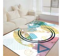 RUGMRZ Tapis Enfant Fille 200X250Cm Chambre Multicolore De Jeu Deco Garcon Adoporte Couloir Art Mode Antidérapant Résistant Aux Taches Vio