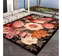 RUGMRZ Tapis Enfant Fille Bebe Pliable Fleur Rouge Chambre Salon Salle à Manger 200x250cm