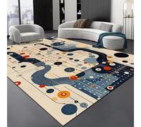 RUGMRZ Tapis Ethnique Antidérapant Résistant Aux Taches Lavable Salon Durable Abstrait Objet Decoration Multicolore D'Éveil pour Bébé Sol Gamer 150X150CM