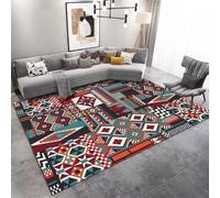 RUGMRZ Tapis Exterieur Balcon Abstrait Géométrique Lavable Antidérapant Élégant Chambre Salon Bebe Complet Multicolore Pas Chere 160X200CM